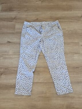 Women's White Leopard Print Jeans